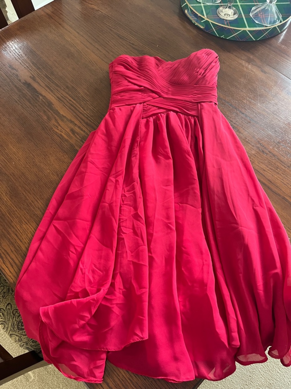 Strapless Fuchsia Party Dress